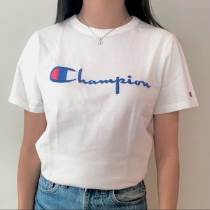 white champion short sleeve